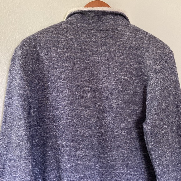 Lucky Brand Athletics Siberian Sherpa Full Zip Sweater Jacket Heather Gray Men M - Picture 8 of 11